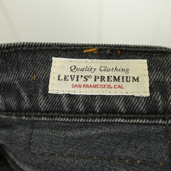 Levi's Premium 501 Skinny Button Fly Denim Jeans Womens SZ 28x28 Gray Distressed - Picture 9 of 16